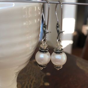 Silpada Sterling Silver Freshwater Pearl Earrings